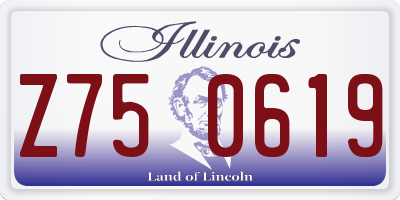 IL license plate Z750619