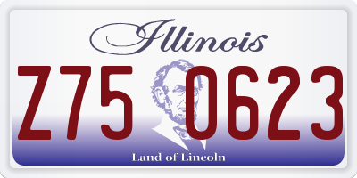 IL license plate Z750623