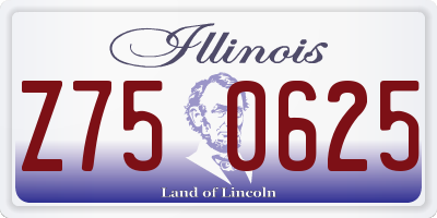 IL license plate Z750625