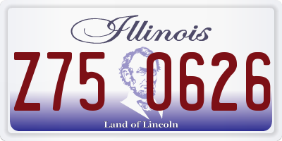 IL license plate Z750626