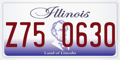 IL license plate Z750630