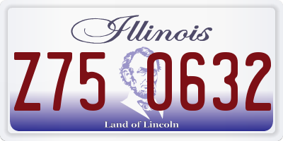 IL license plate Z750632