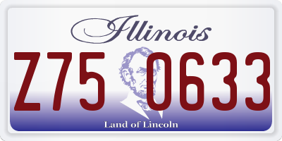 IL license plate Z750633