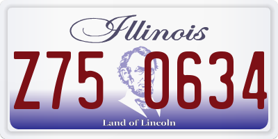 IL license plate Z750634