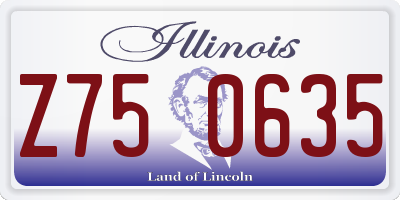 IL license plate Z750635