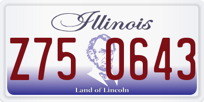 IL license plate Z750643