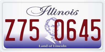 IL license plate Z750645