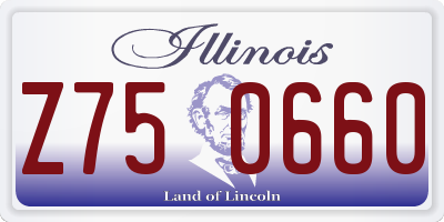 IL license plate Z750660