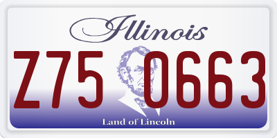 IL license plate Z750663