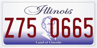 IL license plate Z750665