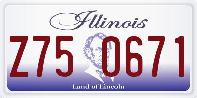 IL license plate Z750671