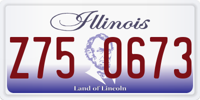 IL license plate Z750673