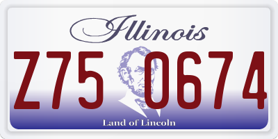 IL license plate Z750674