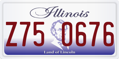 IL license plate Z750676