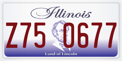 IL license plate Z750677