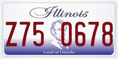 IL license plate Z750678