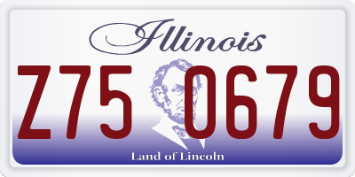 IL license plate Z750679