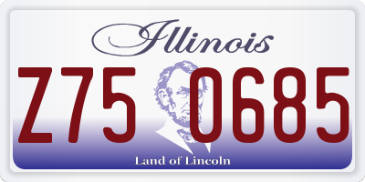 IL license plate Z750685
