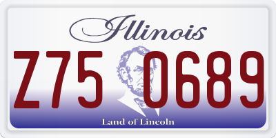 IL license plate Z750689