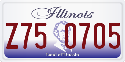 IL license plate Z750705