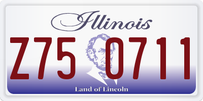 IL license plate Z750711