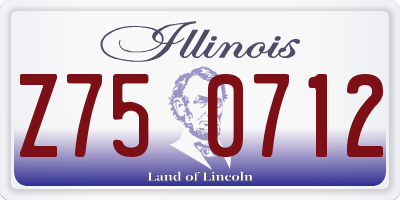 IL license plate Z750712