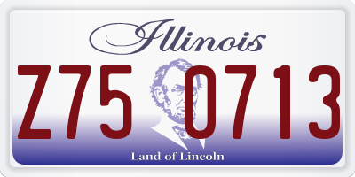 IL license plate Z750713