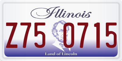 IL license plate Z750715
