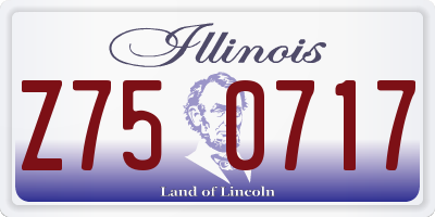 IL license plate Z750717