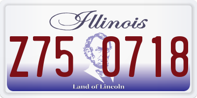 IL license plate Z750718