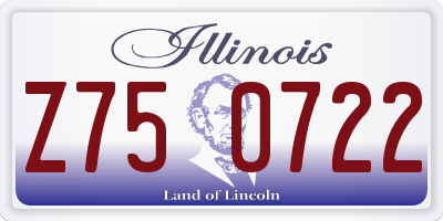 IL license plate Z750722