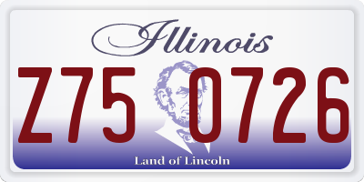 IL license plate Z750726