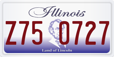 IL license plate Z750727