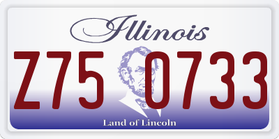 IL license plate Z750733