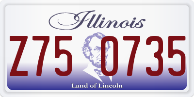 IL license plate Z750735