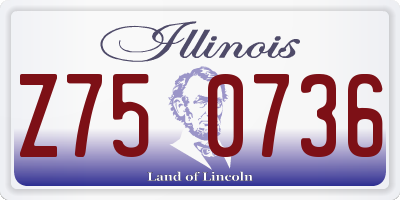 IL license plate Z750736