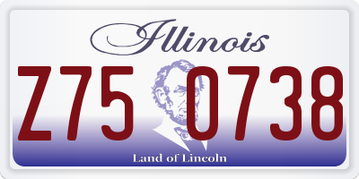 IL license plate Z750738