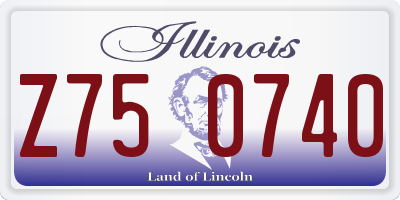IL license plate Z750740