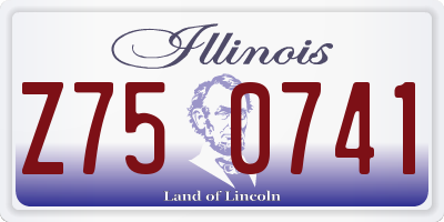 IL license plate Z750741