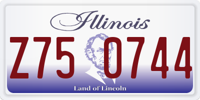 IL license plate Z750744