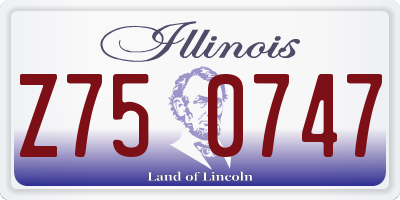 IL license plate Z750747