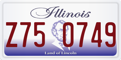 IL license plate Z750749