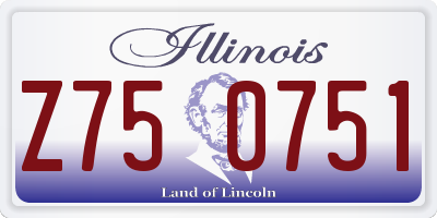 IL license plate Z750751