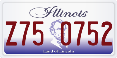 IL license plate Z750752