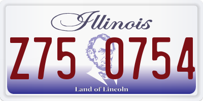 IL license plate Z750754