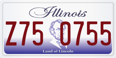 IL license plate Z750755
