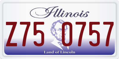 IL license plate Z750757