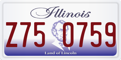 IL license plate Z750759