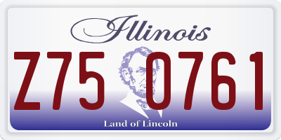 IL license plate Z750761