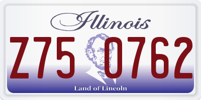 IL license plate Z750762